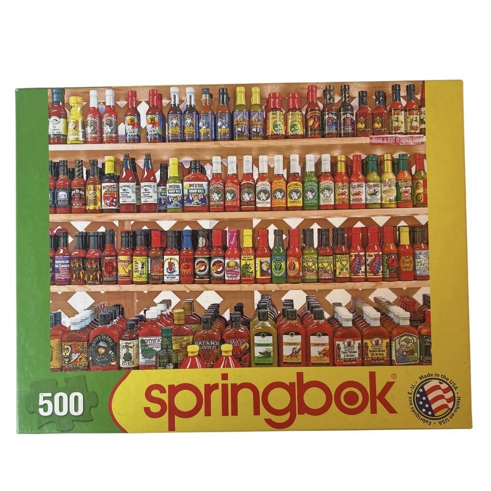 Springbok  500 pc Jigsaw Puzzle SPICY HOT! Hot Sauce Complete